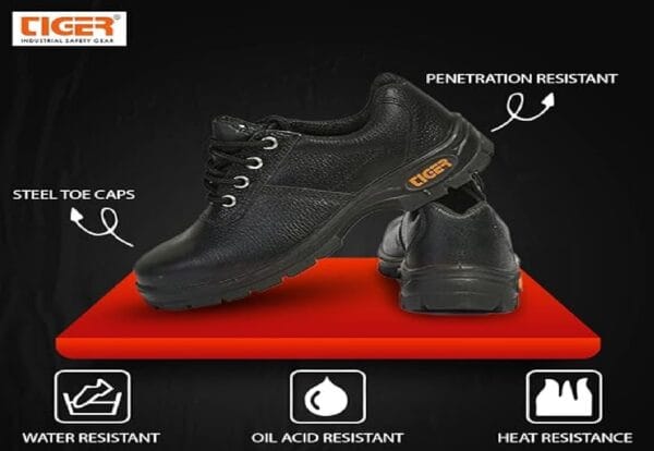 Tiger Men's Low Ankle Lorex Steel Toe Safety Shoes