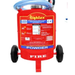 Lightex Higher Capacity Trolley Mounted Dry Chemical Powder Type Fire Extinguisher with Co2 & Powder Type -25 Kg