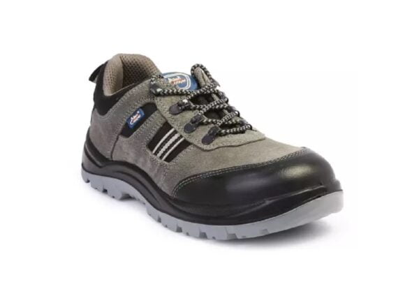 Allen Cooper Antistatic Steel Toe Grey & Black Safety Shoes, AC 1156