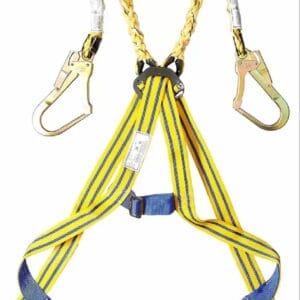 Honeywell EN 2 Point Value Harness, Permanently  Attached Double PE Lanyard - Harness and Lanyards