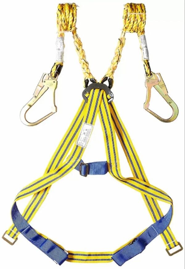Honeywell EN 2 Point Value Harness, Permanently  Attached Double PE Lanyard - Harness and Lanyards