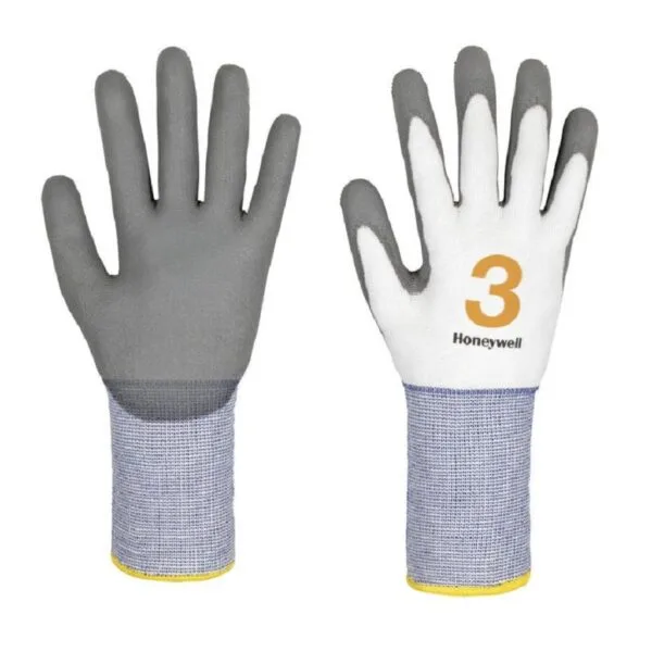 Honeywell PU Coated Cut Level 3 Gloves - Hand Protection (MOQ-12 Pairs)
