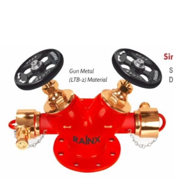 RAINX Landing Valves Double Head-Gun Metal (Type - B)