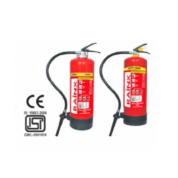 RAINX MECHANICAL FOAM (AFFF) PORTABLE FIRE EXTINGUISHERS (STORED PRESSURE) - 9Ltrs.