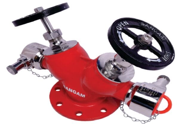 Sangam Cast Iron Plus SS Double Hydrant - Heavy -14Kg - Type-B, BOD-CI, BN-SS-202, AD-304