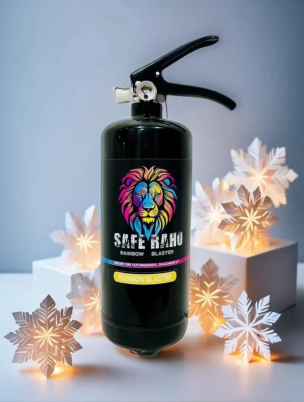 Safe Raho 2Kg Holi Color Powder Spray Extinguisher (MOQ-5pcs) - Rainbow Blaster