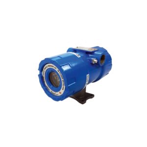 Photo of the Fladet IH8228 flameproof flame detector, equipped with triple UV/IR sensors, used for detecting flames in hazardous environments.