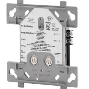 Image showing a detailed view of a fire alarm control panel's configuration settings and system diagnostics