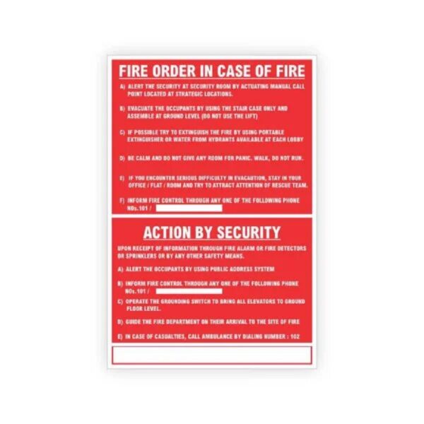 Avishka Fire Order Board