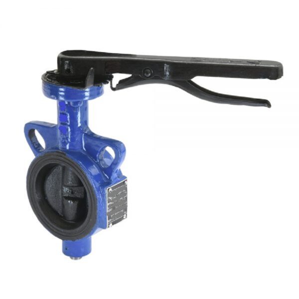 NVR C.I Butterfly Valve Wafer Type Lever Operated PN-1.6, With Pad Locks, With Integrally Moulded Liner of Nitrile or EPDM, D.I Disc, SS Stem 40 - 300mm