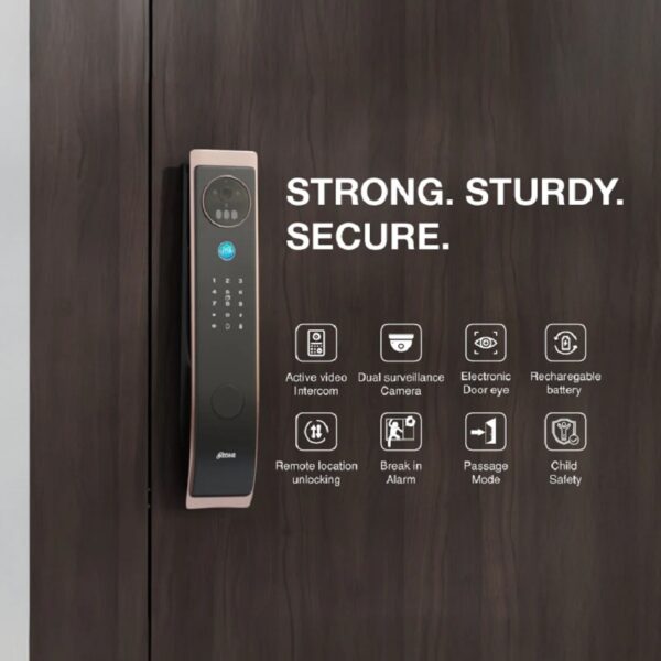 Ozone 3D IRIS Facial and Palm Recognition Smart Door Lock with 6-way access, Door Thickness: 45-120 mm