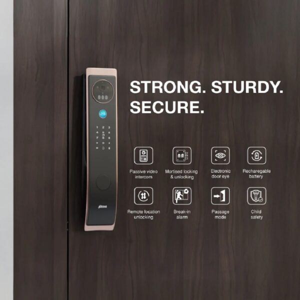 Ozone 3D IRIS Facial Recognition Smart Door Lock with 5 Way access, Door Thickness: 45-120 mm
