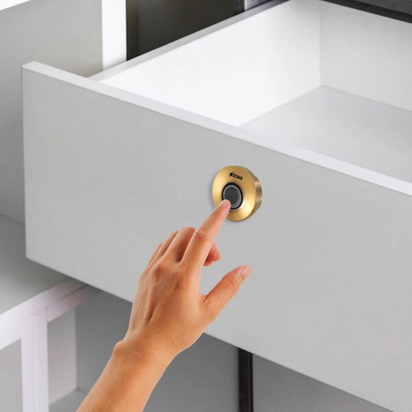 Ozone 55-F Smart Furniture Lock with Fingerprint Access for Wooden Cabinets, Wardrobes & Drawers -  Antique Bronze