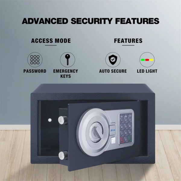 Ozone Agate Black, Digital Safe - 9.2 Litres