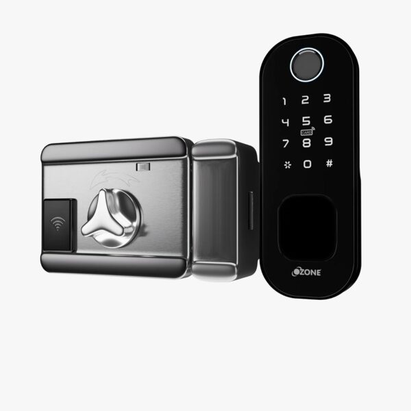 Ozone Cleo Wi-Fi Smart Door Lock Black with 4-way access, Door Thickness: 20-65 mm For Wooden Doors / Metal Doors