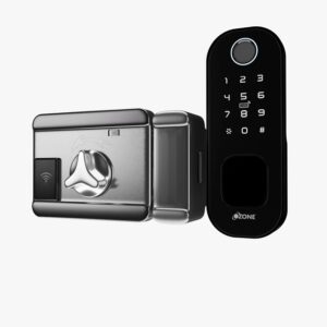 Ozone Cleo Wi-Fi Smart Door Lock Fully Black with 4-way access, Door Thickness: 20-65 mm For Wooden/ Metal Doors