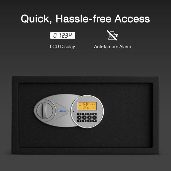 Ozone Digital Safe for Homes & Retail Spaces, 2-way Access, Password & Emergency Key - 34.94Ltrs.