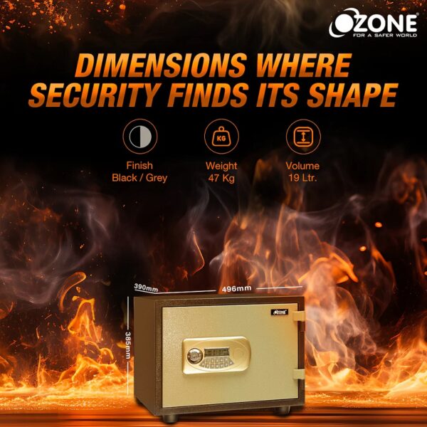Ozone Fire Warrior-11 Fire-resistant Safe - 19 Litres