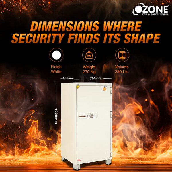 Ozone Fire Warrior-1200, Fire-resistant Safe - 230 Litres