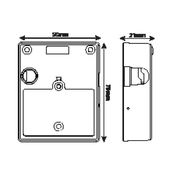 Ozone Invisible Furniture Lock with RFID Card Access, Door Thickness : 5-25mm (Black)