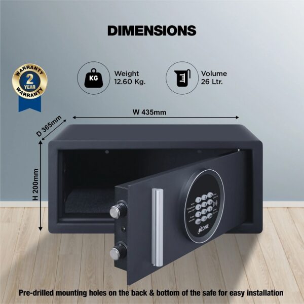 Ozone Jade, Digital Safe - 26 Litres