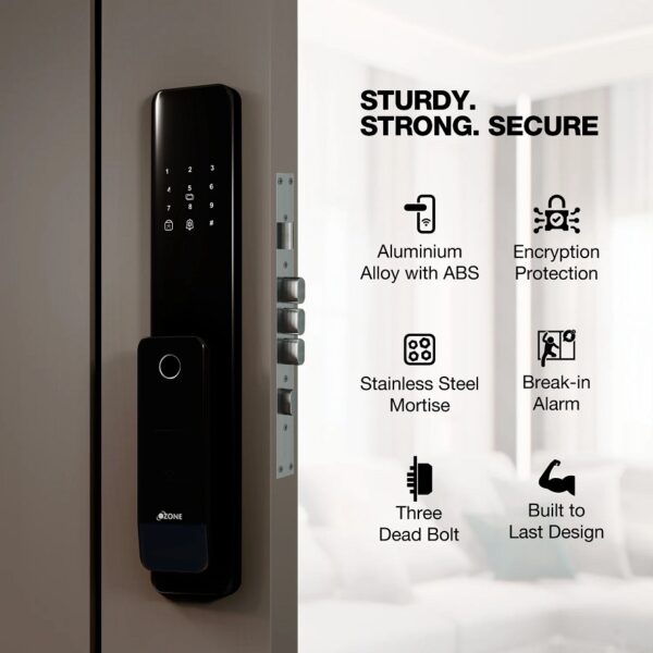 Ozone Morphy NXT Plus Wi-Fi Smart Door Lock RG with 4-way access, Door Thickness: 35-80 mm (For Wooden/ Metal Doors)