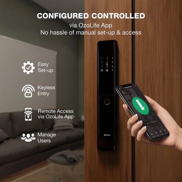 Ozone Morphy NXT Plus Wi-Fi Smart Door Lock with 4-way access, Door Thickness: 35-80 mm (For Wooden/ Metal Doors)