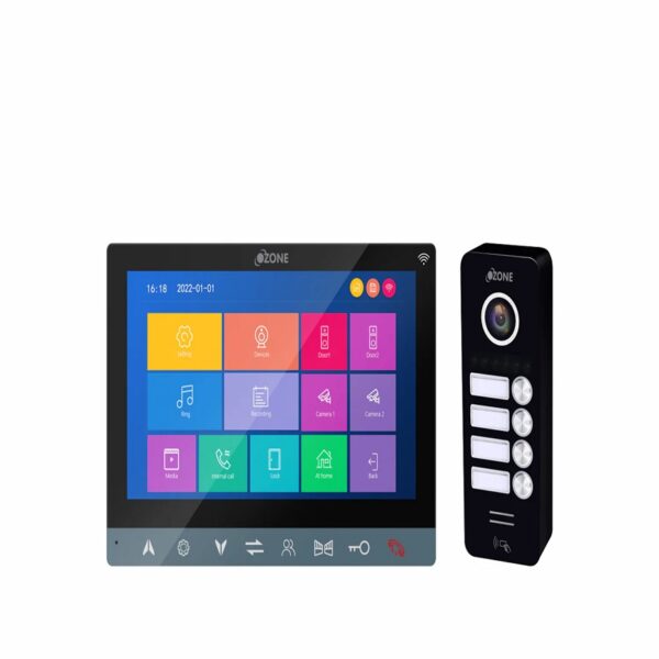 Ozone Multi-Apartment Video Door Phone with 7 inch High-resolution Screen