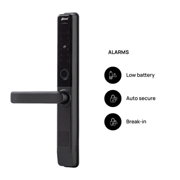 Ozone Narrow Style Wi-Fi Smart Door Lock with 4-way access for Swing Doors, Door Thickness: 35-80 mm