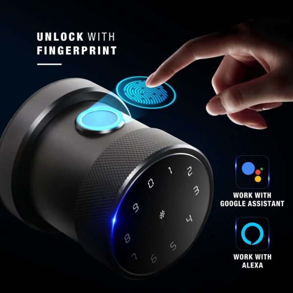 Ozone Oracle Bluetooth Smart Door Lock with 4-way access, Door Thickness: 35-65 mm For Internal Wooden Doors