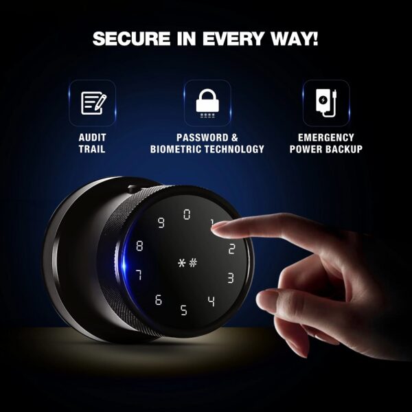 Ozone Oracle Bluetooth Smart Door Lock with 4-way access, Door Thickness: 35-65 mm For Internal Wooden Doors