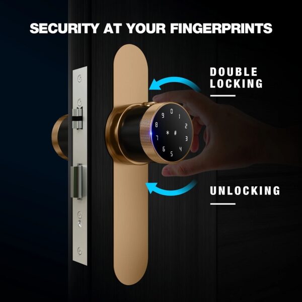 Ozone Oracle Bluetooth Smart Door Lock with Lock Body with 4-way access, Door Thickness: 35-65 mm For Internal Wooden Doors