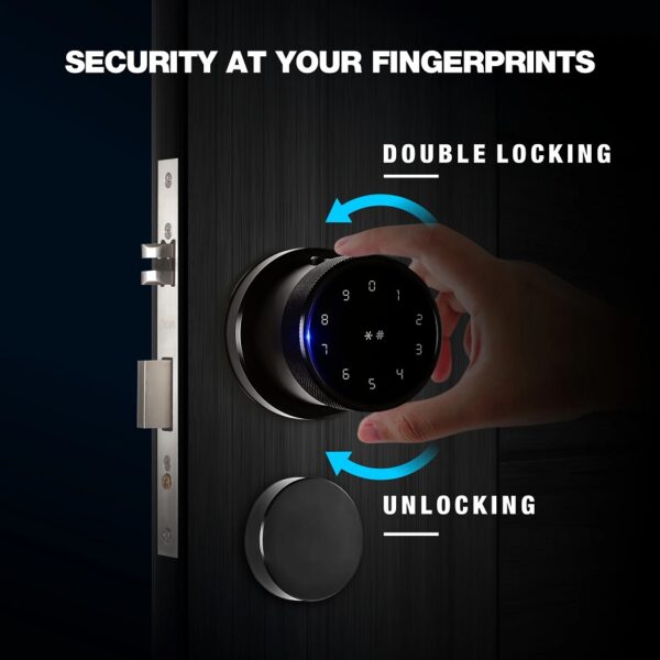 Ozone Oracle Bluetooth Smart Door Lock with Rose Plate with 4-way access, Door Thickness: 35-65 mm