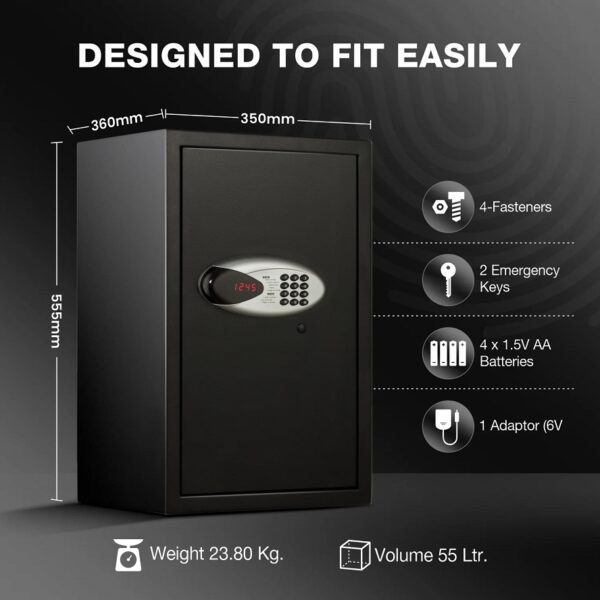 Ozone Safilo Digital-2, Digital Safe - 55 Litres
