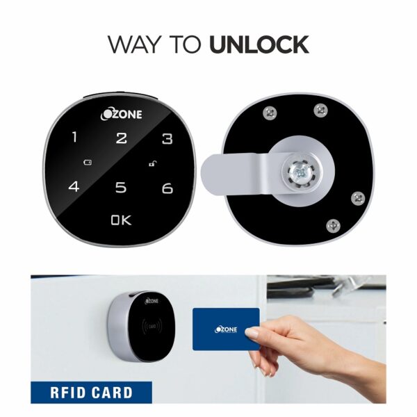 Ozone Smart Furniture Lock with Password Access, For Single/Multiple Metal/Wooden Drawers, Cabinets and Wardrobes