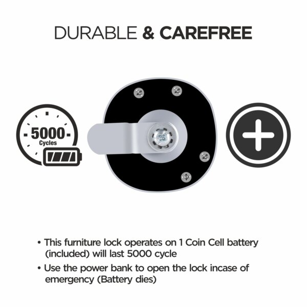 Ozone Smart Furniture Lock with Password Access, For Single/Multiple Metal/Wooden Drawers, Cabinets and Wardrobes