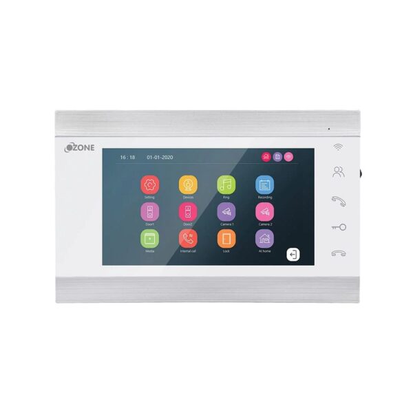 Ozone Video Door Phone Combo, High-resolution Display with 2.8mm Lens and Motion Detection with 2-Way Communication