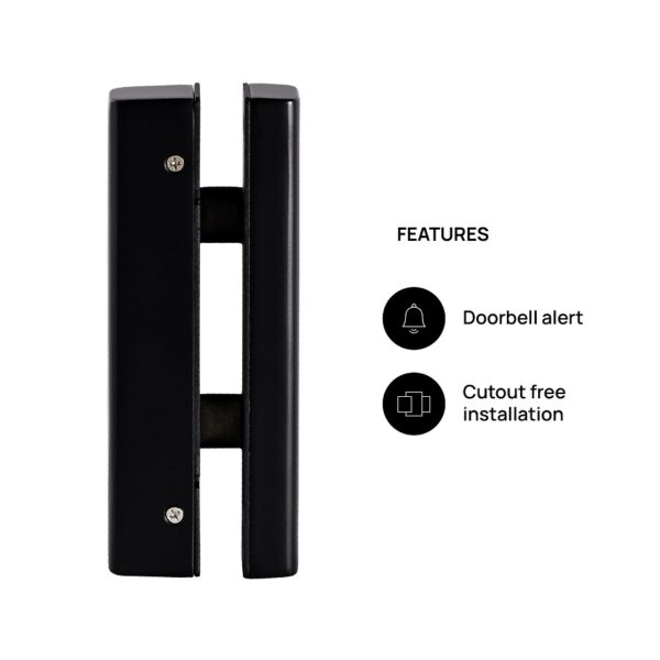 Ozone Wi-Fi Glass Door Lock with 3-Way Access, Door Thickness: 10-12 mm (Glass-to-Wall)