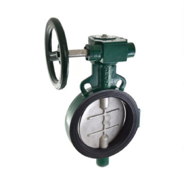Zoloto Butterfly Valve (Wafer Type), PN-1.6 with SS-304 Disc, Gear Operated. Body S.G Iron, Nitrile/EPDM Rubber Lining, Seat Test Pressure 1.76 Mpa (Hyd) 200-350mm
