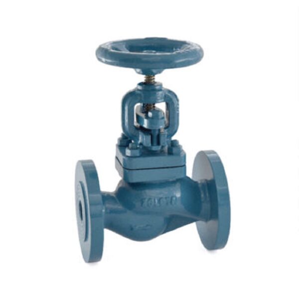 Zoloto Cast Iron Globe Steam Stop Valve Straight Pattern (Flanged). Flanged Ends to DIN 2533 PN 16 RF, 15-200mm