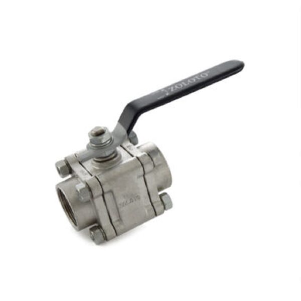 Zoloto Stainless Steel CF8 (S.S-304) Three Piece Design Ball Valve, Class-150 (Screwed) 15-50mm
