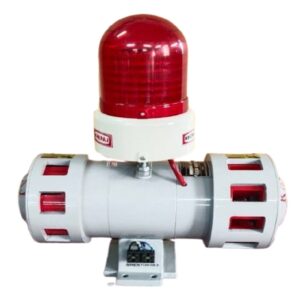 Kheraj Horizontal Audio Visual Double Mounting Siren with Bulb Light Type, Single Phase - DS-050+FL-220V