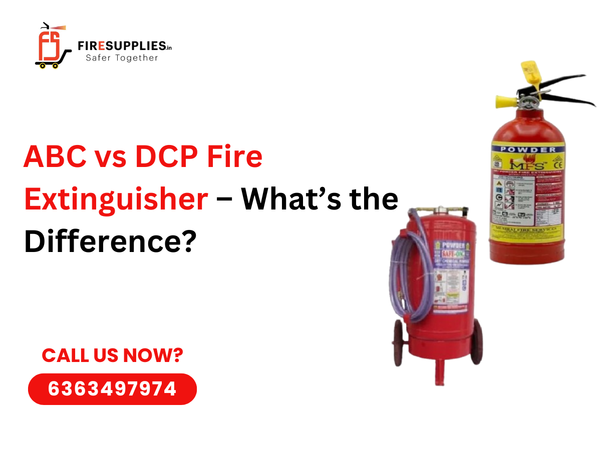 Comparison of ABC vs DCP Fire Extinguisher highlighting differences, uses, and fire classes for industrial and electrical fire safety.