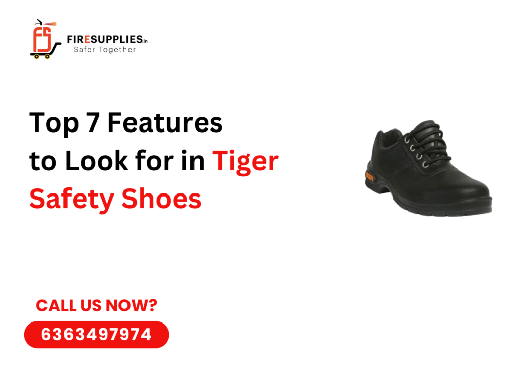 Tiger Safety Shoes with steel toe protection, anti-slip sole, and durable industrial design for workplace safety