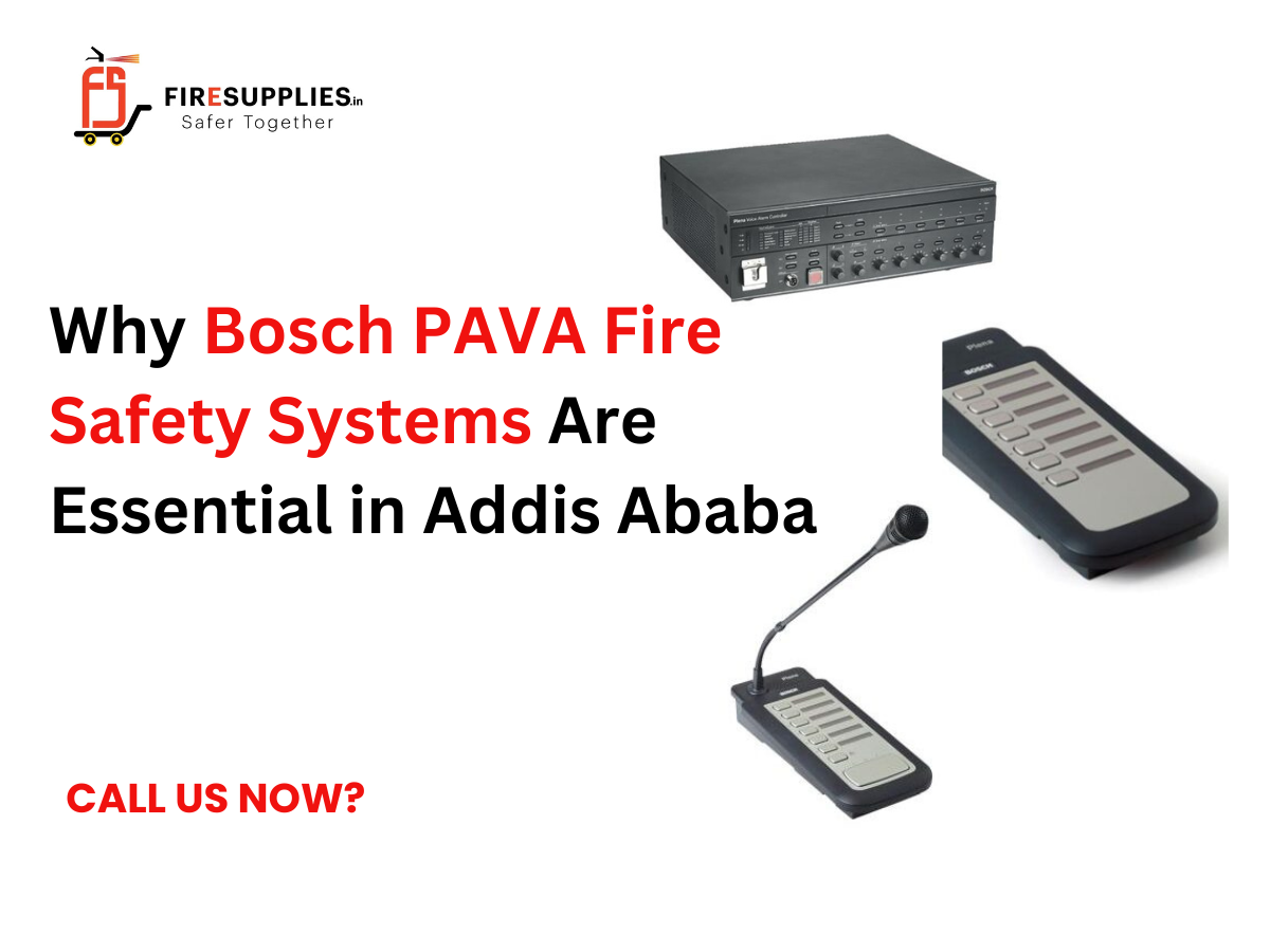 Bosch public address and voice alarm (PAVA) fire safety system installed in a modern building in Addis Ababa