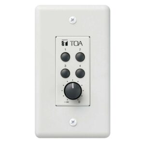 TOA Remote Panel with 4 Buttons and Volume Control, ZM-9002