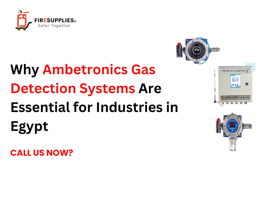 Ambetronics gas detection system installed in an industrial facility for gas leak monitoring and workplace safety in Egypt