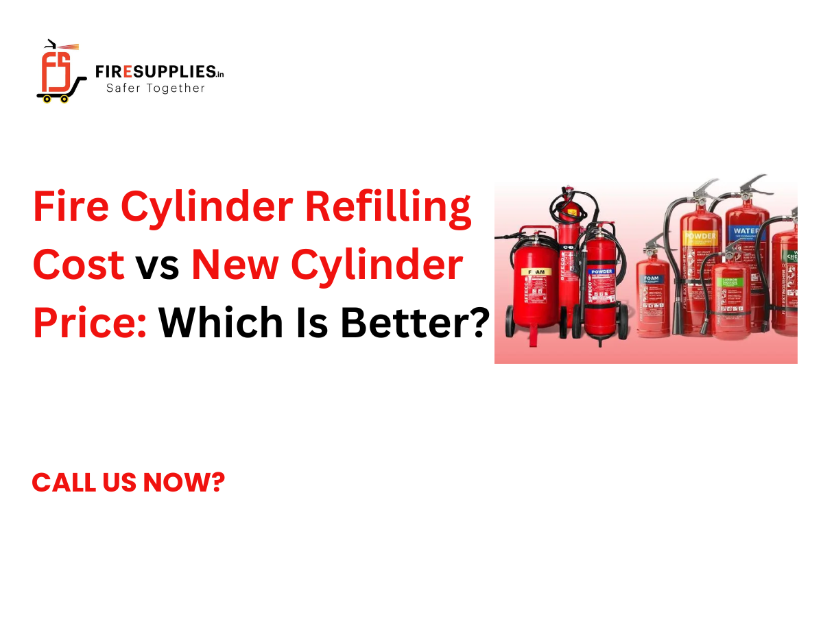 Fire cylinder refilling cost vs new cylinder price comparison for fire extinguisher maintenance and replacement