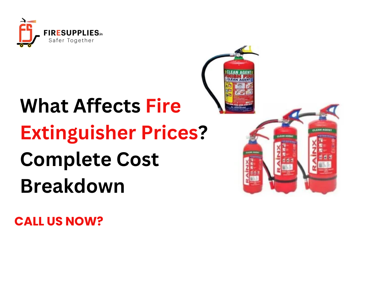 Fire extinguisher price comparison showing different extinguisher types used in commercial and industrial fire safety applications