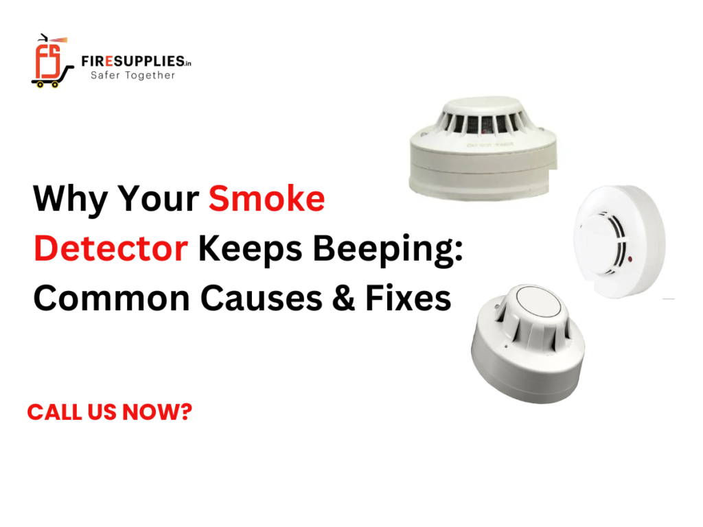 Smoke detector beeping due to low battery, dust, sensor fault, or end of life with common troubleshooting solutions.